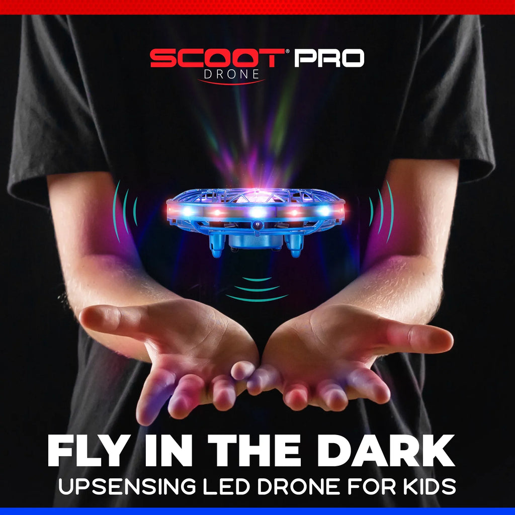 Force1 Sizecoot Pro Aerial Drone Hand Controlled Mini Drone with Projector LED Light (Blue)