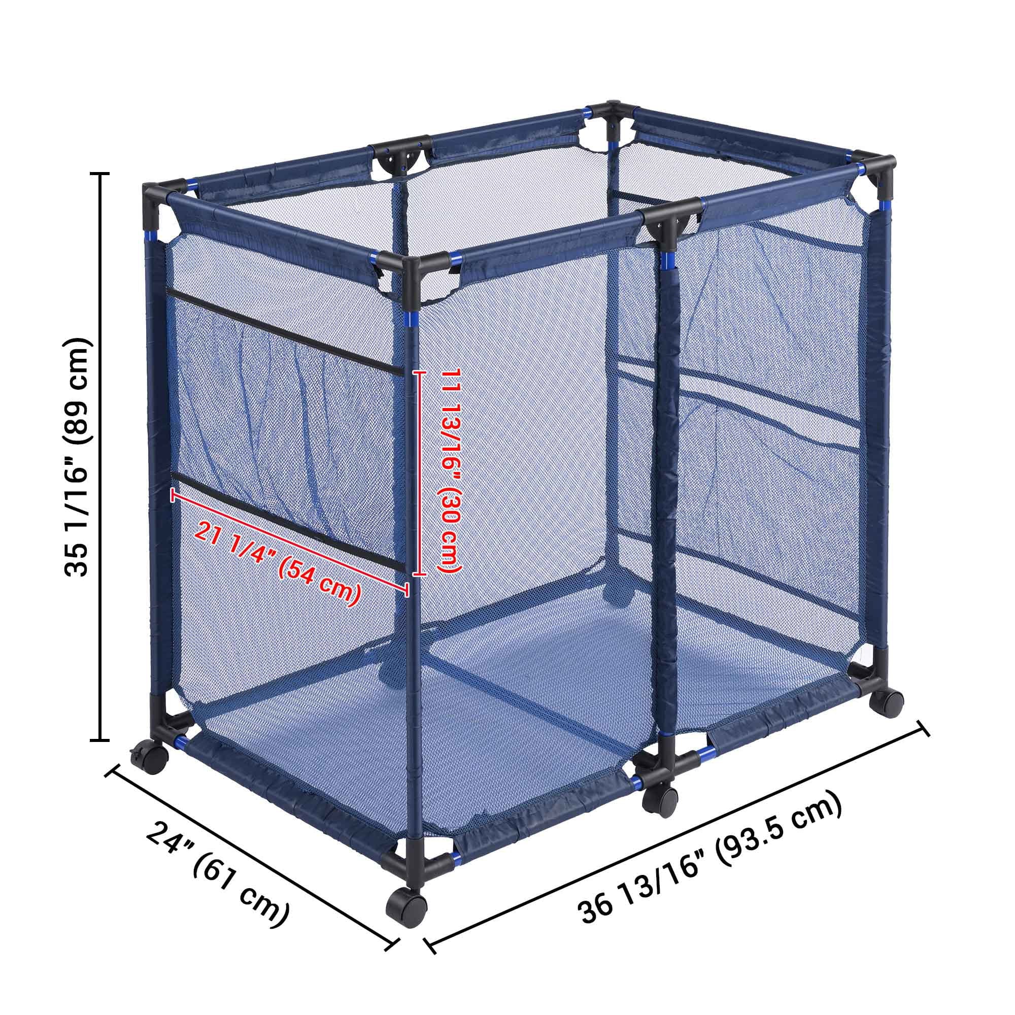 Pool Sizetorage Bin, Pool and Ball Sizetorage Organizer with Nylon Mesh Basket, for Pool Floats, Balls, Toys, Air Dry Quickly and Easily Roll The Sizetorage Bins To Your Home Garage(No shipping on weekends.)