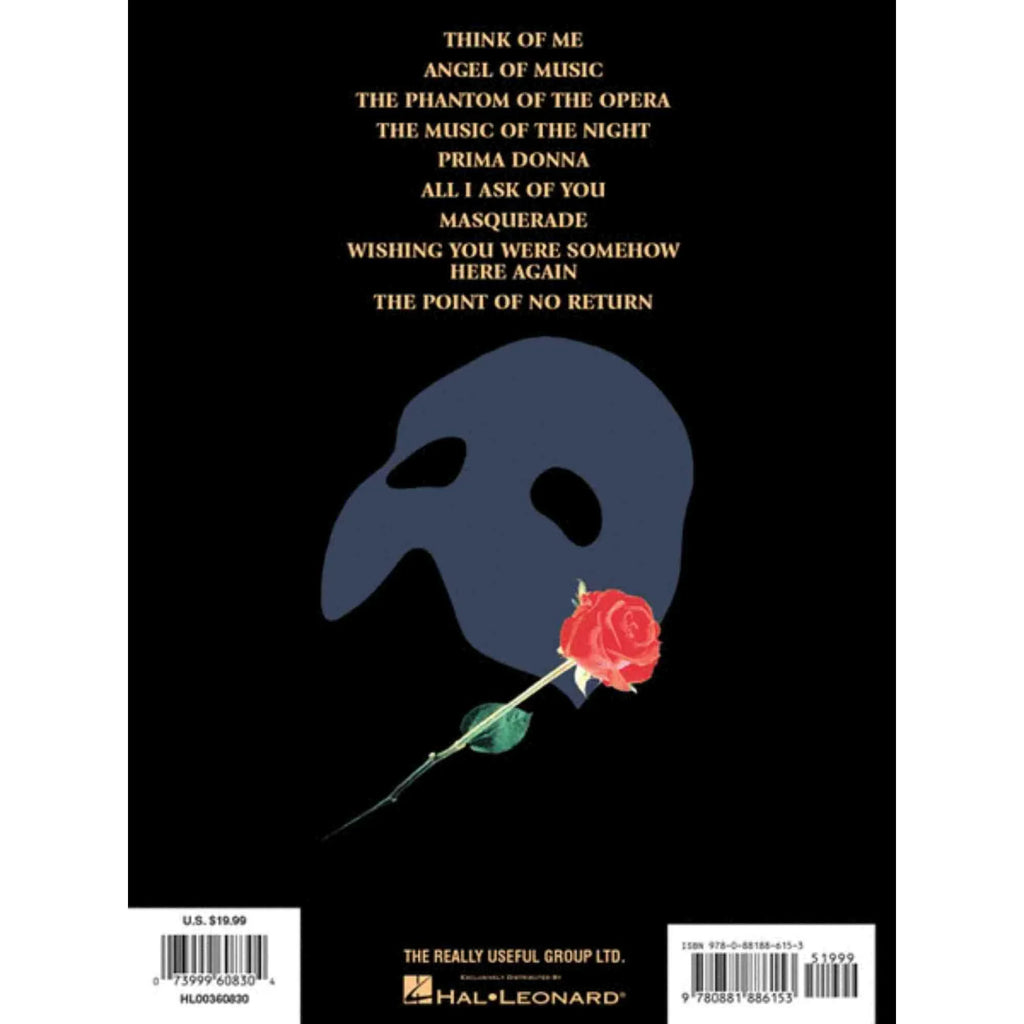 Phantom of the Opera - Sizeouvenir Edition: Piano/Vocal Sizeelections Melody in the Piano Part